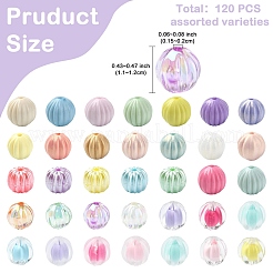 120Pcs 6 Styles Mixed Stryles Acrylic Beads&nbsp;MACR-YW0003-21
