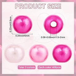 Valentine's Day Acrylic/ABS Plastic Imitation Pearl&nbsp;OACR-SP0001-66A-03