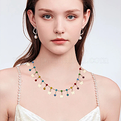 Brass Butterfly & Rhinestone Diamond Charms Bracelet Bib Necklace DIY Making Kit&nbsp;DIY-WR0004-17