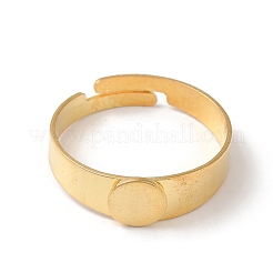 Adjustable 304 Stainless Steel Finger Rings Components&nbsp;STAS-F149-21G-C