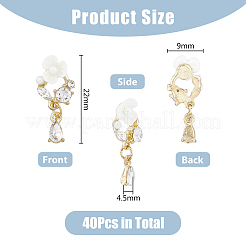 Flower Alloy Cabochons&nbsp;MRMJ-WH0001-10