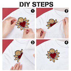 8Pcs 8 Style Computerized Embroidery Cloth Iron on/Sew on Patches&nbsp;PATC-HY0001-16