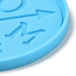 DIY Mother's Day Theme Flat Round Pendant Silicone Molds&nbsp;SIMO-H010-02G