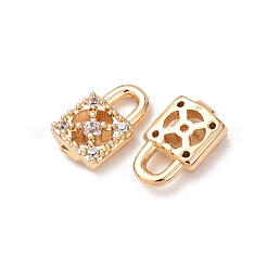 Brass Micro Pave Cubic Zirconia Pendants&nbsp;ZIRC-L105-05B-G