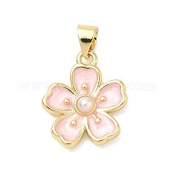 Brass Enamel Pendants&nbsp;KK-H539-13G