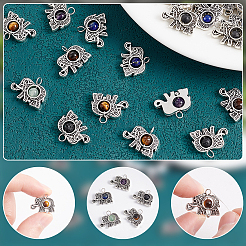 50Pcs Natural Mixed Stone Pendants&nbsp;G-AR0004-91