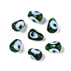 Handmade Evil Eye Lampwork Beads&nbsp;LAMP-T021-16M