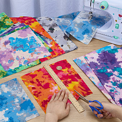 12Pcs Printed Cotton Fabric&nbsp;DIY-FG0008-30
