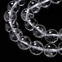 Natural Quartz Crystal Beads Strands&nbsp;G-H236-05A-8mm