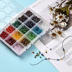15 Colors Electroplate Glass Beads&nbsp;EGLA-JP0002-02B-4mm