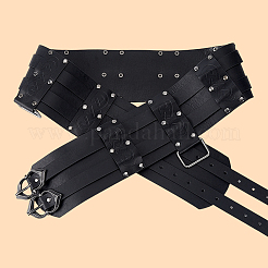 Vintage PU Leather and Alloy Chain Belts for Men&nbsp;AJEW-WH20060-49A
