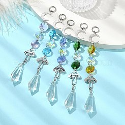 Glass Octagonal Bead Hanging Suncatchers&nbsp;HJEW-JM02217