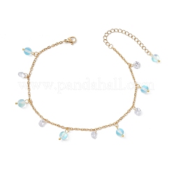 304 Stainless Steel Link Chain Anklets&nbsp;AJEW-AN00699-03