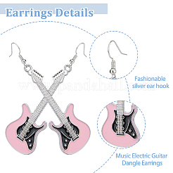 6 Pairs 6 Colors Alloy Enamel Dangle Earrings&nbsp;EJEW-FI0002-77