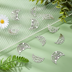 18Pcs 3 Style 201 Stainless Steel Pendants&nbsp;STAS-DC0006-36