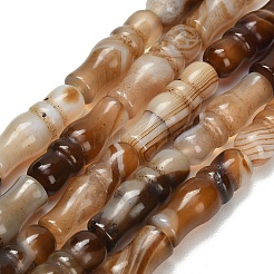 Natural Banded Agate Beads Strands&nbsp;G-Z144-A01-01B