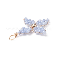 2Pcs 2 Colors Dyed Natural Freshwater Shell Beaded Pendants&nbsp;PALLOY-JF01910