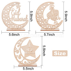 Eid Mubarak Wooden Ornaments&nbsp;WOOD-GF0001-08