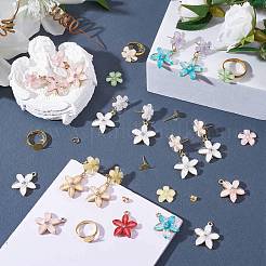 DIY Flower Earring & Finger Rings Making Kit&nbsp;DIY-SZ0008-48