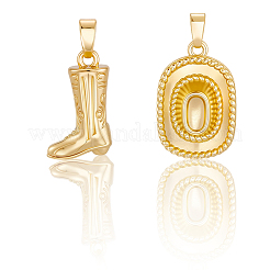 10Pcs 2 Style 
Brass Pendants&nbsp;KK-BBC0019-40