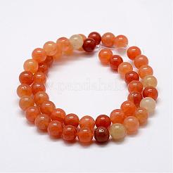 Natural Red Aventurine Bead Strands&nbsp;G-P257-02-6mm