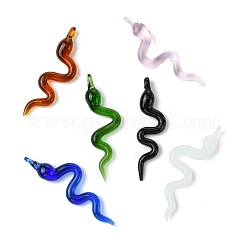 6Pcs 6 Colors Handmade Lampwork Big Pendants&nbsp;LAMP-CJ0002-63