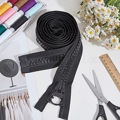 Alloy & Polyester & Resin Zipper&nbsp;AJEW-CY0003-01