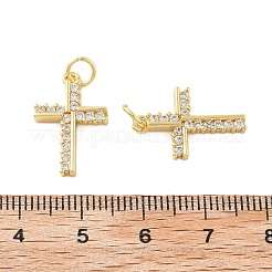 Brass Micro Pave Cubic Zirconia Pendants&nbsp;X1-KK-C092-21E-G