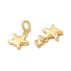 Rack Plating Brass Star European Dangle Charms&nbsp;KK-B068-48G