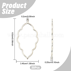20Pcs Tibetan Style Alloy Open Back Bezel Big Pendants&nbsp;FIND-YW0010-01