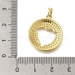 Rack Plating Brass Cubic Zirconia Pendants&nbsp;KK-M079-22G