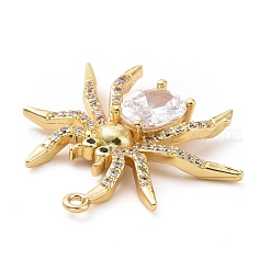 Eco-friendly Brass Micro Pave Cubic Zirconia Pendants&nbsp;KK-D079-19G