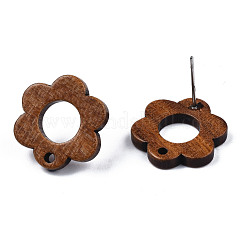 Walnut Wood Stud Earring Findings&nbsp;MAK-N032-016