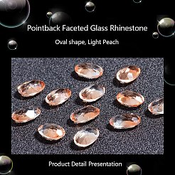 Pointed Back Glass Rhinestone Cabochons&nbsp;RGLA-OC0001-03D