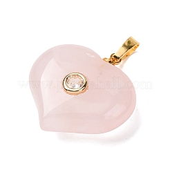 Natural Rose Quartz Pendants&nbsp;G-B188-02G-04