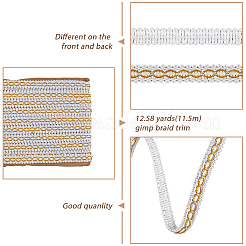 Centipede Braided Polyester Lace Trim&nbsp;OCOR-WH0092-02A