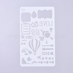 Plastic Reusable Drawing Painting Stencils Templates&nbsp;DIY-G027-G17