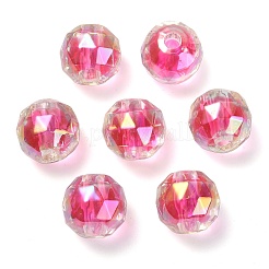 Two Tone UV Plating Rainbow Iridescent Acrylic Beads&nbsp;TACR-D010-06E