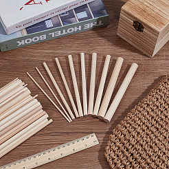 100Pcs Wood Sticks&nbsp;WOOD-BC0001-50C