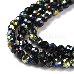 Electroplate Glass Beads Strands&nbsp;GLAA-H021-01B-HP03