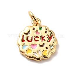 Rack Plating Brass Micro Pave Cubic Zirconia Pendants&nbsp;KK-M230-36G