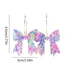 Bowknot Acrylic Hoop Earrings&nbsp;FS-WGD1738-01