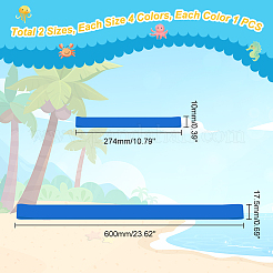 Blue Series Silicone Towel Bands Sets&nbsp;AJEW-WH0016-31A