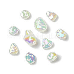 32Pcs 8 Styles UV Plating Opaque Acrylic Beads&nbsp;OACR-CJ0002-77