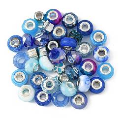 40Pcs 20 Styles Blue Series Resin European Beads&nbsp;RPDL-FS0001-02