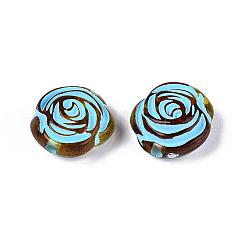 Painted Transparent Acrylic Beads&nbsp;OACR-T029-03A