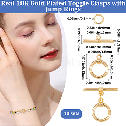 10 Sets Brass Toggle Clasps&nbsp;KK-BBC0021-08