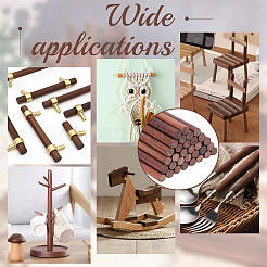 Waxed Round Wooden Sticks&nbsp;WOOD-OC0004-01A