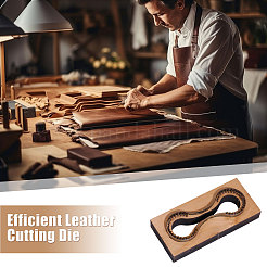 Rectangle Wooden & Carbon Steel Leather Die Cutting Mold&nbsp;DIY-WH0622-220