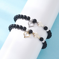 2Pcs 201 Stainless Steel Open Charm Bracelets&nbsp;BJEW-JB12719